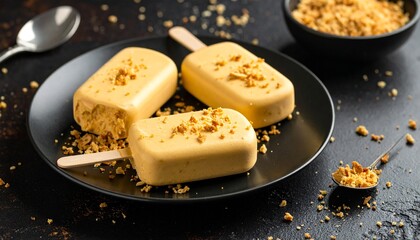 Golden Gaytime - A true Aussie classic! This iconic ice cream is a combination of vanilla and toffee-flavored ice cream, coated in chocolate and crunchy biscuit crumbs.