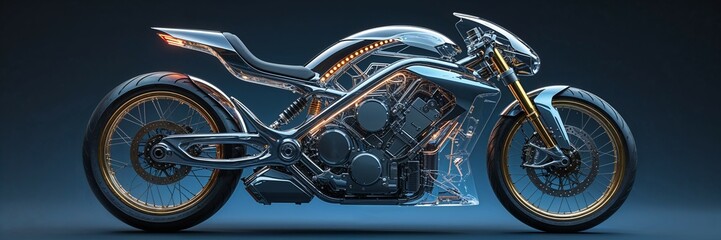 A1 Motorrad Sportle wersion mit Transparenten und Futuristischen Styl