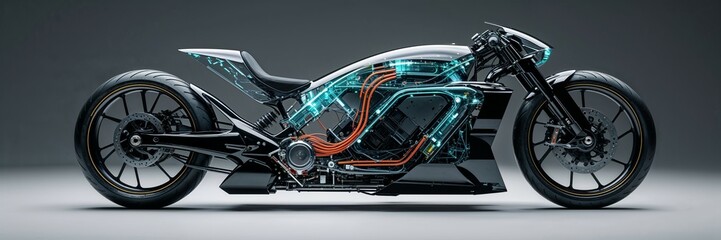 Obraz premium A1 Zukünftige Motorrad sehr Futuristisch 