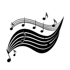vector illustration of a musical notes