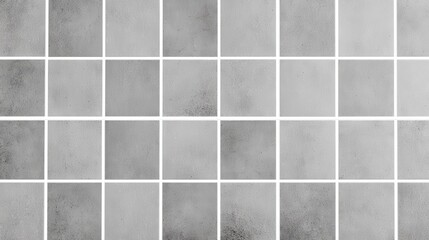 Seamless gray concrete tiles presenting uniform architectural background, revealing subtle surface variations within minimalist design texture and material composition
