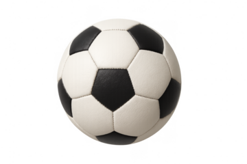 Classic soccer ball on transparent background