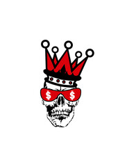 Tete de mort couronne crane