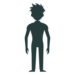 Man and boy profile icon silhouette vector with editable design 