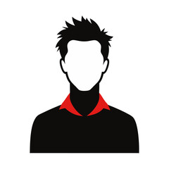 Man and boy profile icon silhouette vector with editable design 