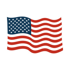 Fototapeta premium American flag vector illustration with red white and blue stripes and stars representing USA patriotism and national identity