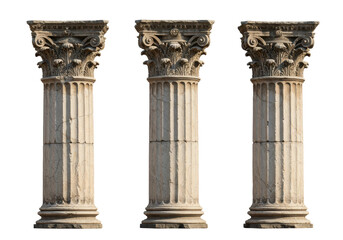 Isolated Set of Three Classic Columns