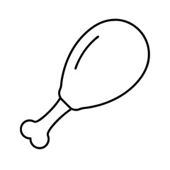 Delicious roasted chicken drumstick a detailed vector illustration for menus cookbooks and food blogs