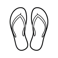 Colorful summer flip flop sandals vector design for fashion beach and travel themes