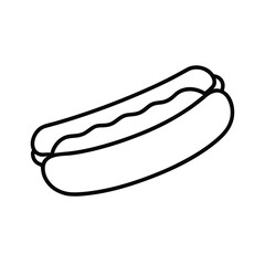 Delicious hot dog in a bun a vibrant vector illustration for food menus packaging and advertising