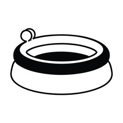 Inflatable swimming pool vector illustration summer fun backyard relaxation water recreation design