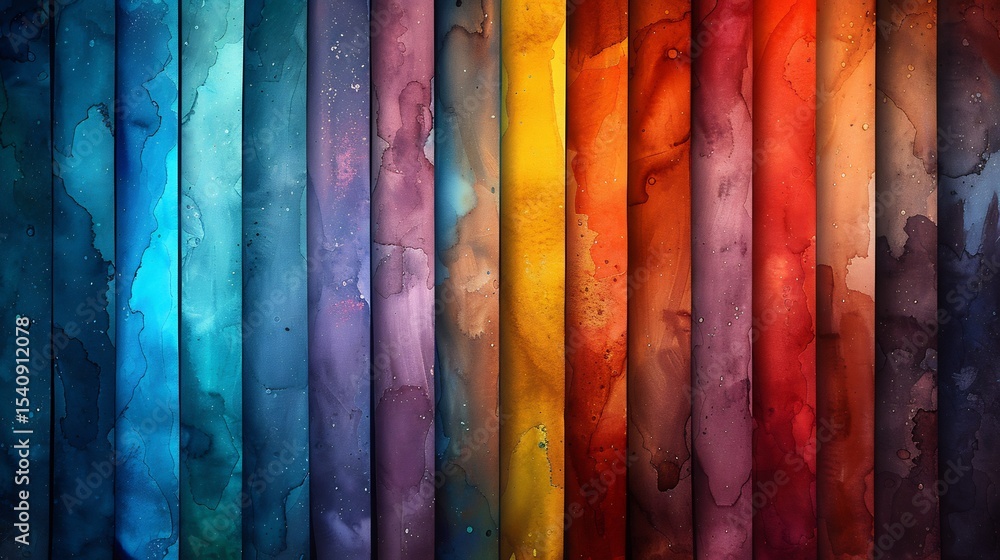 Aufkleber watercolor texture background with vibrant color palette for abstract art and design use