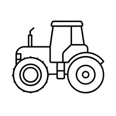 Detailed vector illustration of a farm tractor perfect for agricultural designs and branding