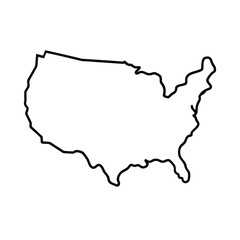 High resolution united states map outline clean vector design for print and web