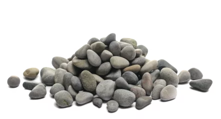 Fotobehang Zen Stenen Decorative sea ​​pebbles isolated on white background   © dule964