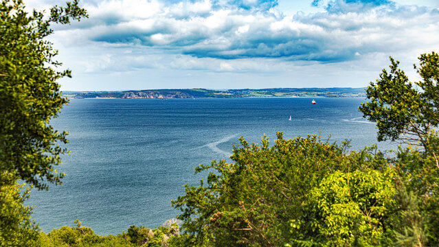 Crozon in Finistere Morgat La palue beach and le Cap de la chevre French South brittany