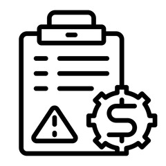 Risk Evaluation Vector Line Icon Design