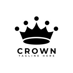 crown silhouette vector illustration, prince crown Icon