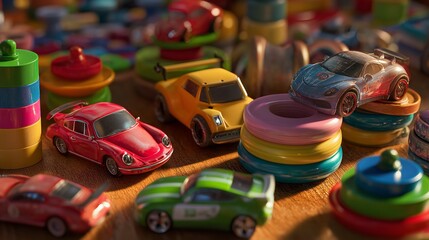 Collection of Fun Interactive Toys with Vibrant Colors

