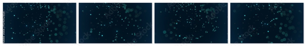 Poster technology background set of 4 backgrounds features abstract network connections and glowing points,