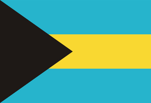National flag of Bahamas. Flat vector illustration. - Powered by Adobe