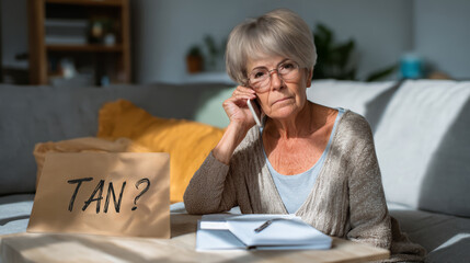 Elderly woman receives suspicious phone call asking for TAN.
