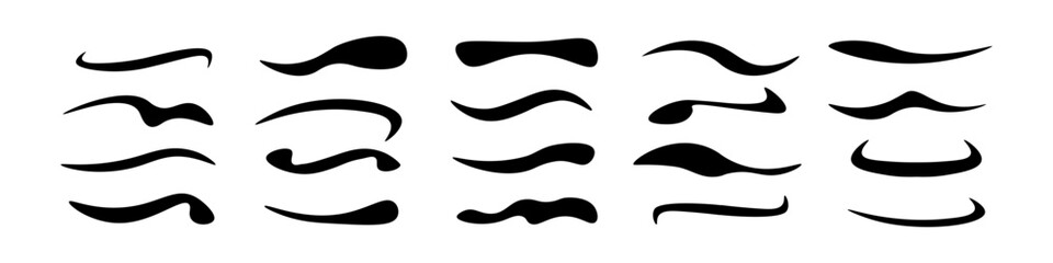 Set of vector abstract shapes. Isolated creative objects of various shapes. Modern geometric template for design. Illustration in flat style.