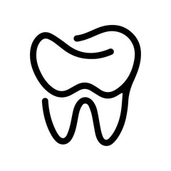 tooth icon on metal internet button