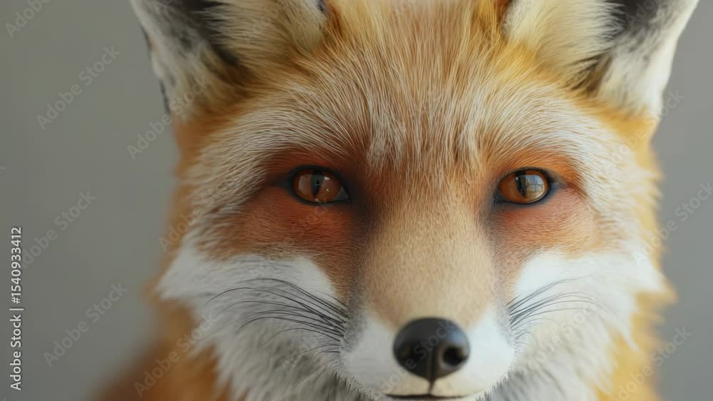 Aufkleber a close-up view of a red fox's face with its distinctive features visible.
