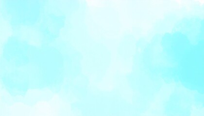 水色の水彩で描いた青空背景8