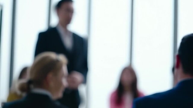 Blurred Business Meeting, Corporate Presentation