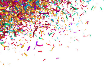 Fototapeta premium Free confetti flowing in air transparent background