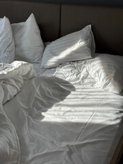 pillows on bed