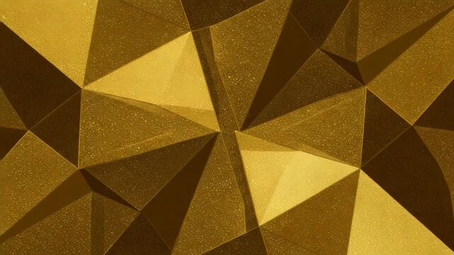 Shimmering Polygonal Facets with Glittering Particles in Luxurious Abstract Motion and Rich Contrasting Design