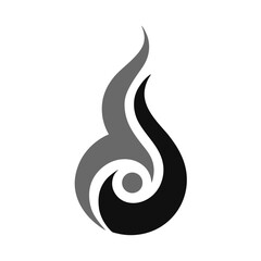 Abstract Flame Design Elegant Swirl and Fire Graphic