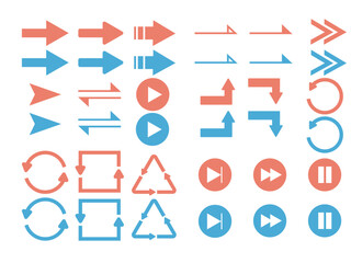 Arrow simple icon set