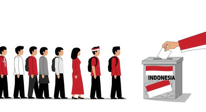 illustration of election or pemilu held in indonesia