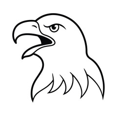 Majestic eagle with open beak high resolution vector illustration for print and digital media