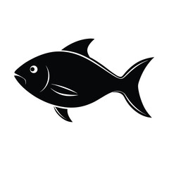 High resolution fish head silhouette perfect for banners logos and advertising designs