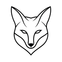 Elegant fox head silhouette design perfect for banners logos and advertisements