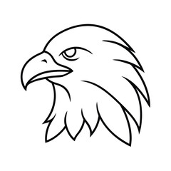 Hand drawn sketch style eagle head illustration for banners and advertisements