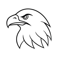 Majestic eagle head profile a striking close up vector illustration for banners and advertisements
