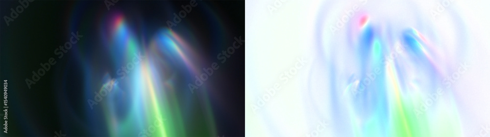 Poster shimmering stream prism overlay: abstract background with a shimmering light stream and a subtle pri