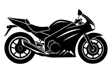 Fototapeta premium Motorcycle vector illustration on a white background depicting a fast sport bike, ideal for any transport or race design
