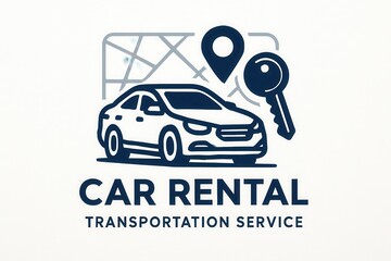 Car Rental Company Transportation Service Business Logo Ad