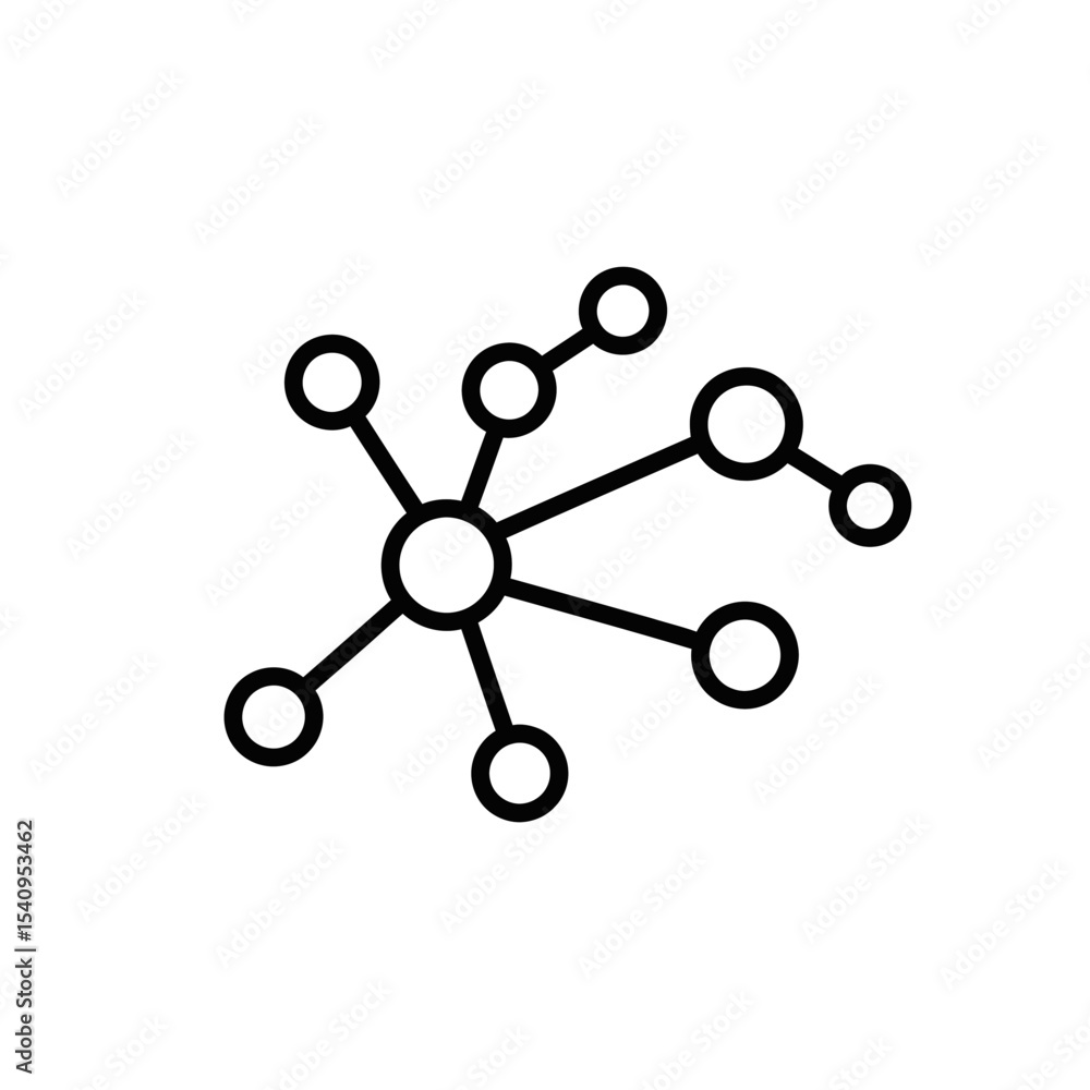 Aufkleber artificial intelligence network icon representing connectivity and technology