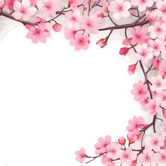 Naklejka premium Beautiful Spring Background with Blooming Sakura Flowers for Design Projects