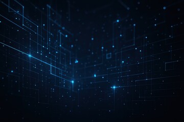 Obraz premium Futuristic Technology Background Abstract Digital Network Blue