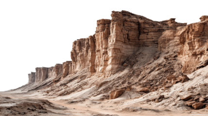 Majestic rock formations arid desert nature serene landscape wide angle earth’s wonders cut out png