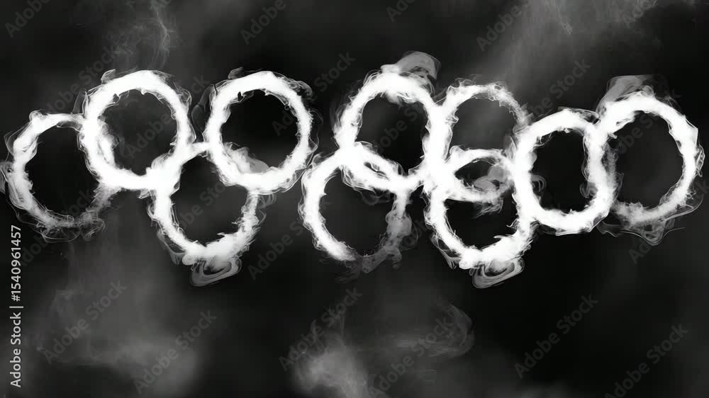 Poster creative smoke patterns form captivating shapes in artistic display